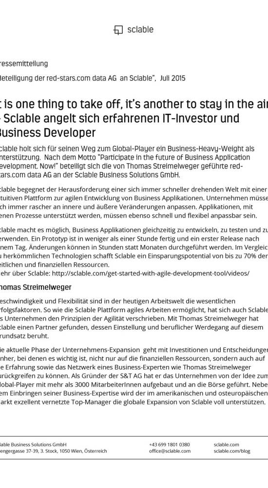 red-stars.com beteiligt sich an Sclable, Seite 1/4