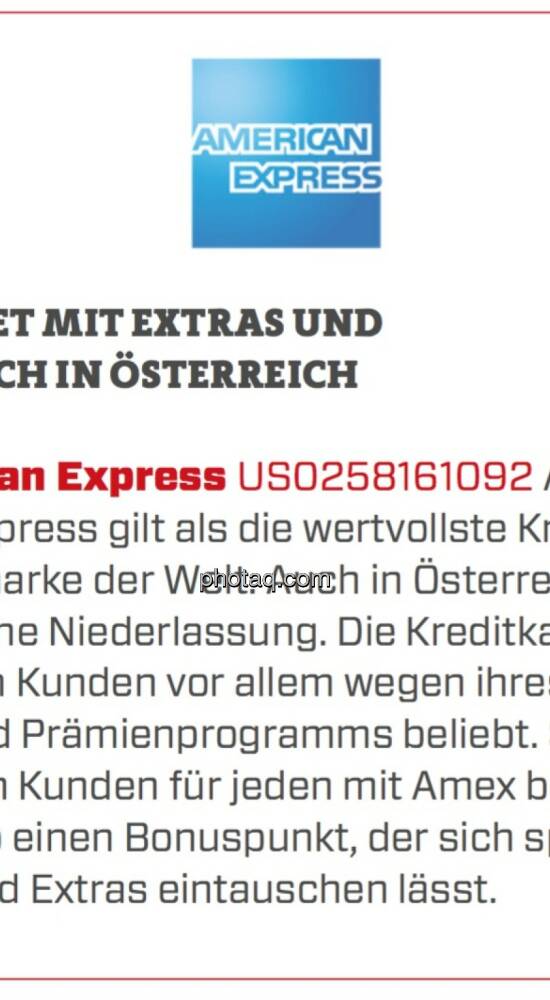 American Express Punktet mit Extras und das auch in Österreich
