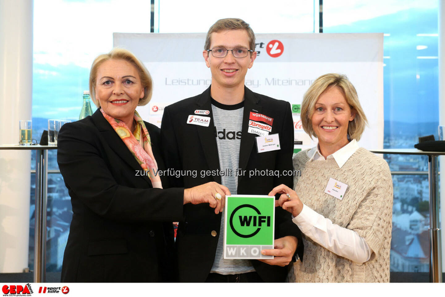 Anna Maria Hochhauser (WKO), Guenter Matzinger (AUT) und Kate Allen. (Foto: GEPA pictures/ Mario Kneisl)