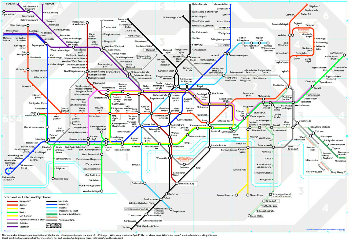 Grossartige London-Map Inhalt von Horst Prillinger (c) Creative Commons Namensnennung - (verdientes) Fan mail and feedback can be sent to hppr@mac.com.