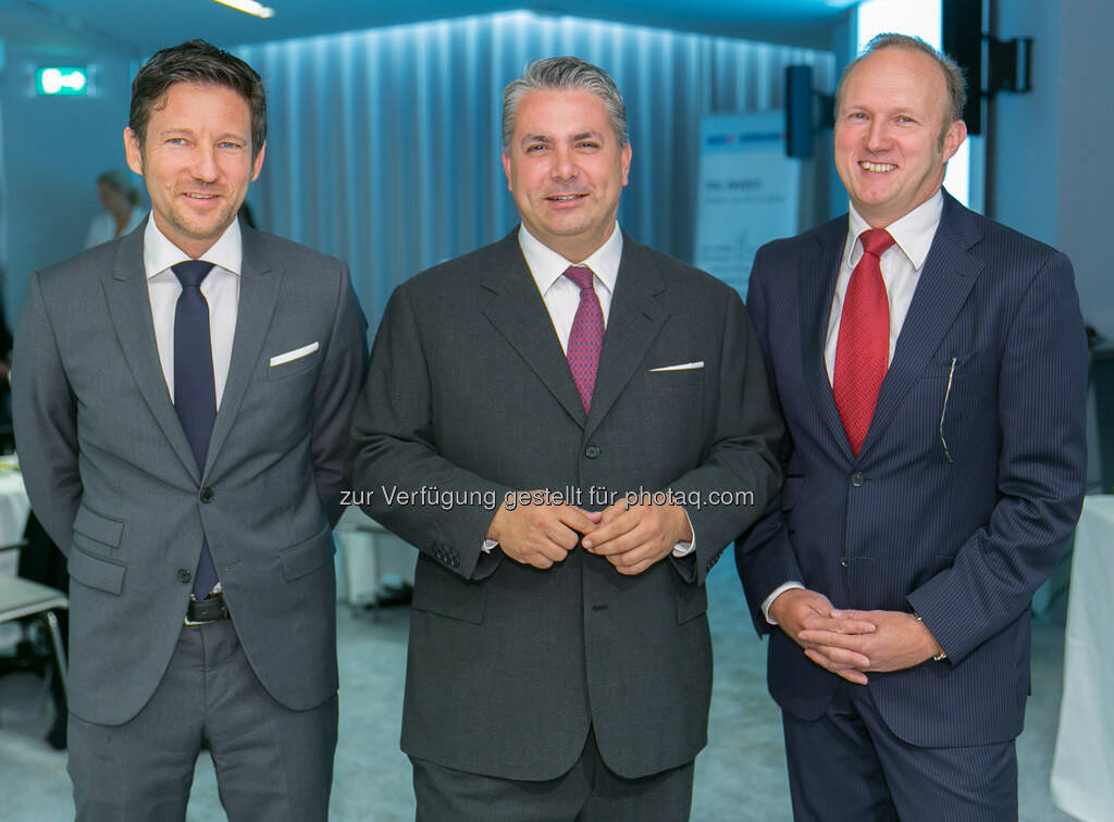 Thomas Schaufler (Erste Asset Management Vorstand), Peter Bosek (Erste Bank Österreich Vorstand), Heinz Bednar (Erste-Sparinvest) Vorstandsvorsitzender, (C) Erste Bank, © Michaela Mejta / finanzmarktfoto.at (30.09.2013) 