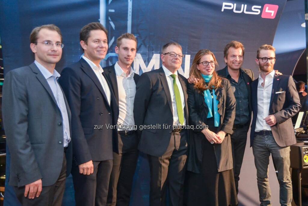 Paul Pöltner, Conda /Markus Roth, Junge Wirtschaft /Daniel Horak, Conda / Alf Netek, Kapsch / Selma Prodanovic, aaia / Markus Breitenecker, ProSiebenSat.1 Puls 4 / Daniel Cronin, Moderator (03.10.2013) 