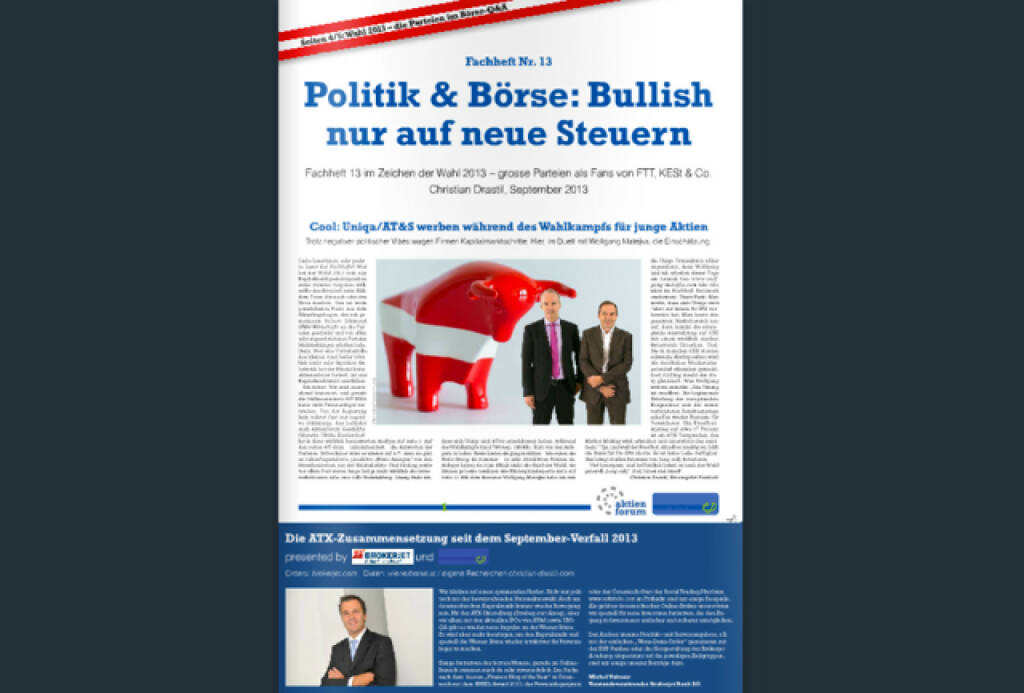 Seite 1: Kommentar zu Uniqa und AT&S, Intro Brokerjet zum ATX neu (12.10.2013) 