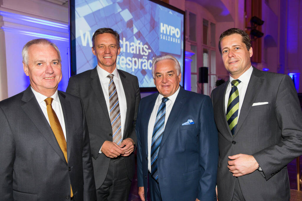 Hypo Wirtschaftsgespräche 2013 in der Residenz. Foto: Andreas Kolarik, 17.10.13 Reinhard Salhofer, Karsten Benz, Günther Ramusch, Günter Gorbach (18.10.2013) 