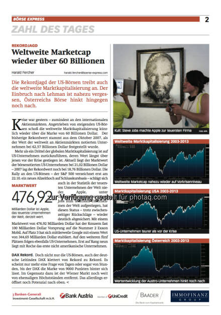 Börse Express-PDF neu: Zahl des Tages, Charts, © BE (24.10.2013) 