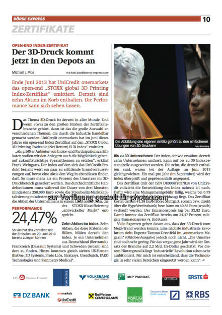 Börse Express-PDF neu: Zertifikate, © BE (24.10.2013) 