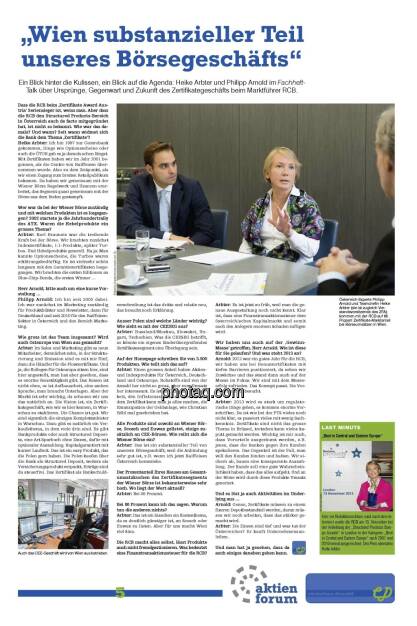 Seite 5 Fachheft 3: Heike Arbter und Philipp Arnold von der RCB sprechen über aktuelle Themen, © Christian Drastil Comm. (15.12.2012) 
