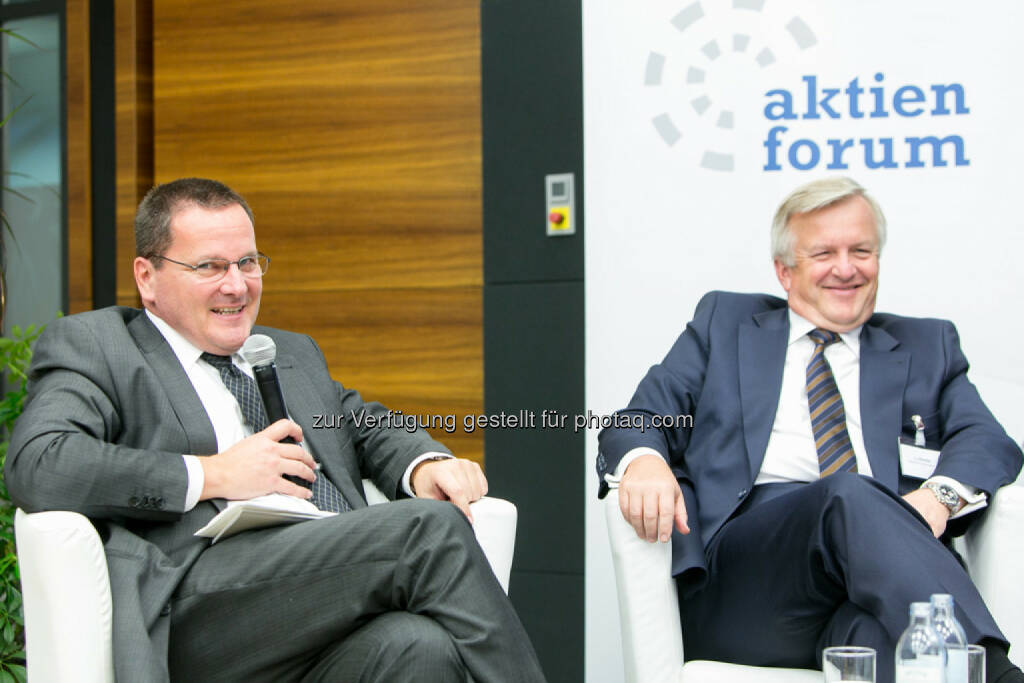 Michael Eberhartinger, BMF, Rudolf Kemler, Vorstand Industrieholding AG, © Martina Draper für das Aktienforum (30.10.2013) 