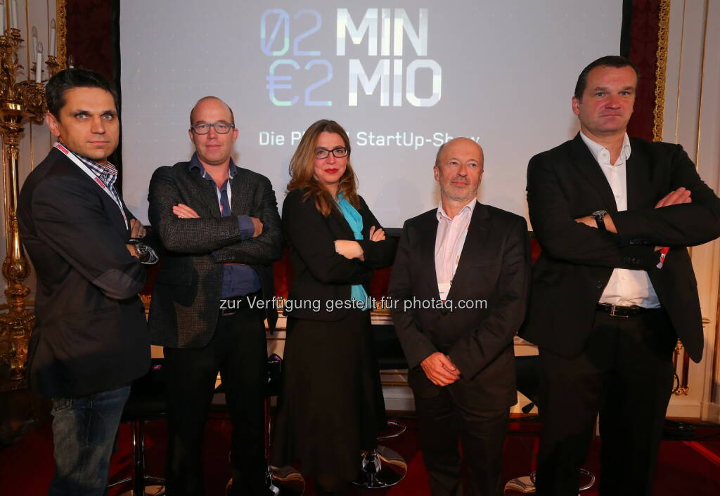 Michael Altrichter, Oliver Holle, Selma Prodanovic, Hansi Hansmann, Thomas Friess (v.l.)
 - Die Business Angels der Puls 4 StartUp-Show - Pioneer Festival - Hofburg 30.10.2013 (Bild: Conny de Beauclair/Puls 4) (30.10.2013) 