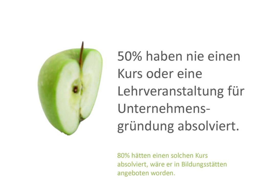 Austrian Startup Report 2013 - Kurse, © mit freundlicher Genehmigung von Speed Invest (26.11.2013) 