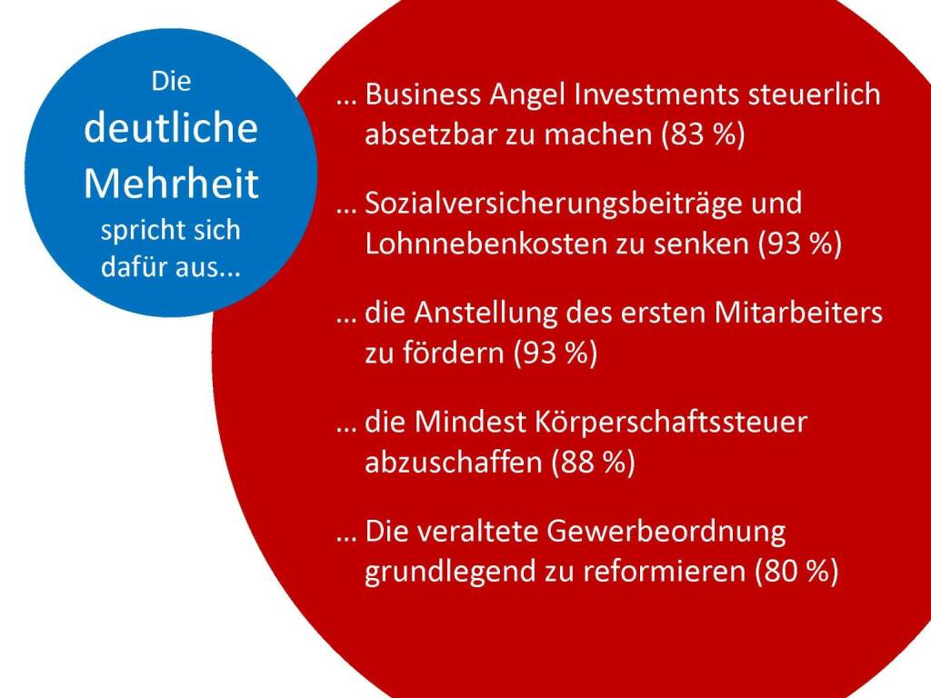 Austrian Startup Report 2013 - Wünsche, © mit freundlicher Genehmigung von Speed Invest (26.11.2013) 