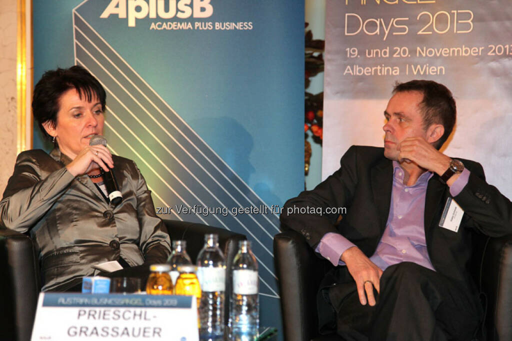 Eva Prieschl-Grassauer (FFG), Walter Schmidt (Co-Founder und CEO Affiris AG),, © Austria Wirtschaftsservice (01.12.2013) 