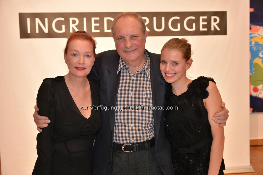 Designerin Ingried Brugger, Christian Ludwig Attersee, Lilli Brugger , © leisure.at/Christian Jobst (04.12.2013) 