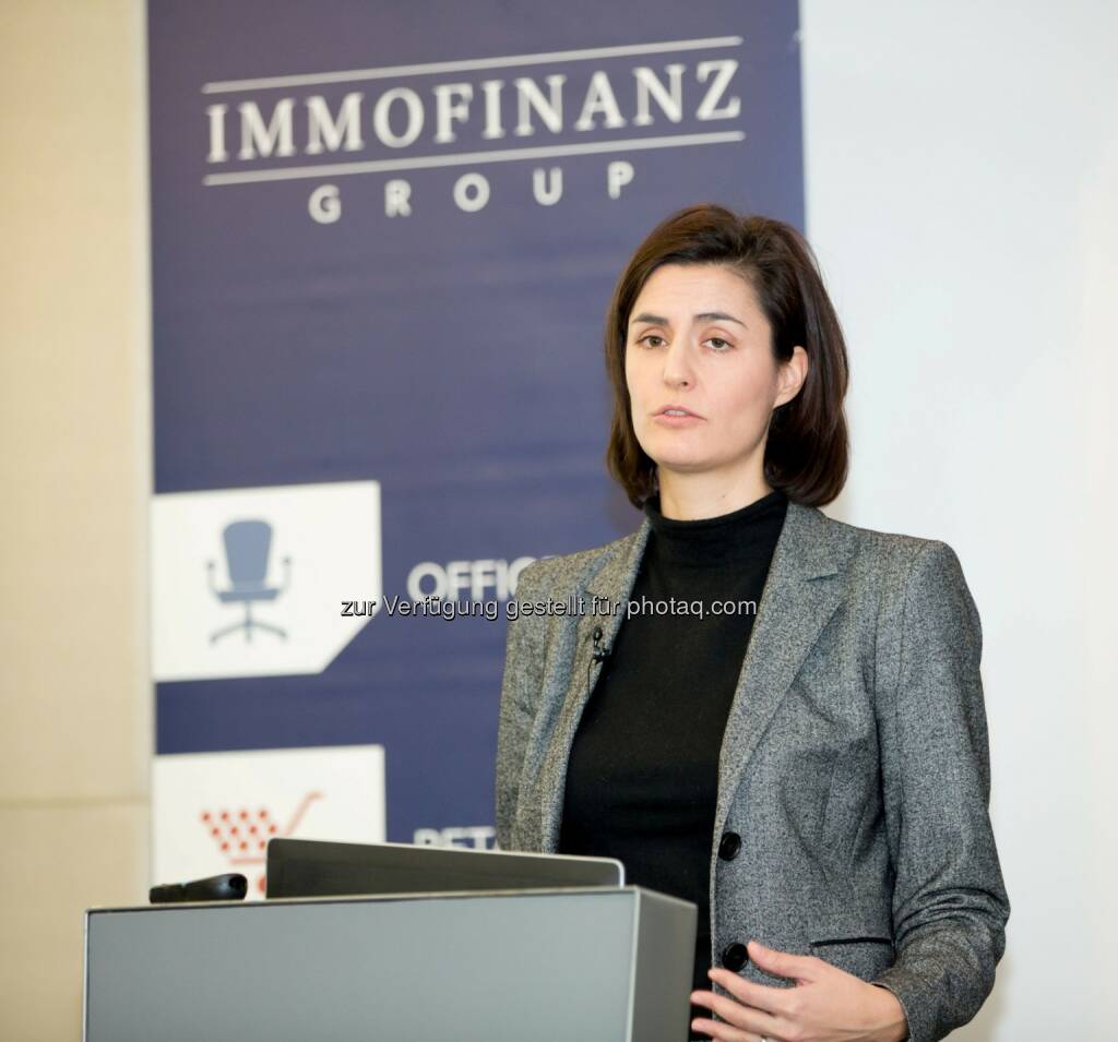 Birgit Noggler, CFO Immofinanz, bei der Präsentation des Immofinanz Halbjahresergebnises  per 31. Oktober 2013 (c) Immofinanz (19.12.2013) 