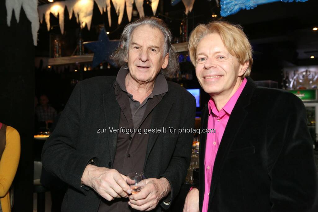 Erich Schleyer, wien live-Herausgeber Helmut Schneider , © leisure.at/Ludwig Schedl (21.12.2013) 