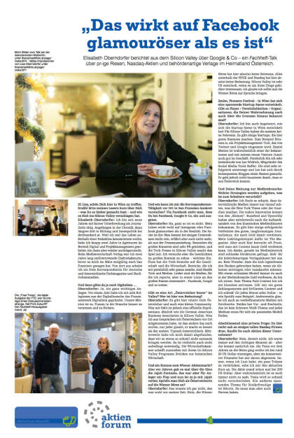 Fachheft 16, Seite 4: Interview mit Elisabeth Oberndorfer, Digitalista, Bilder dazu unter  http://finanzmarktfoto.at/page/index/874 (23.12.2013) 