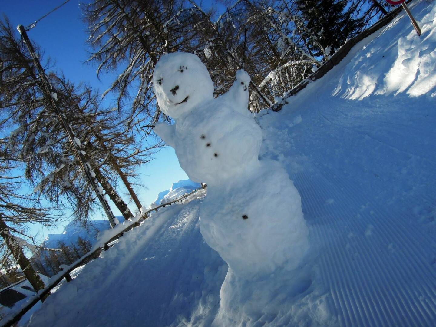 Schneemann, Vigljoch, Südtirol