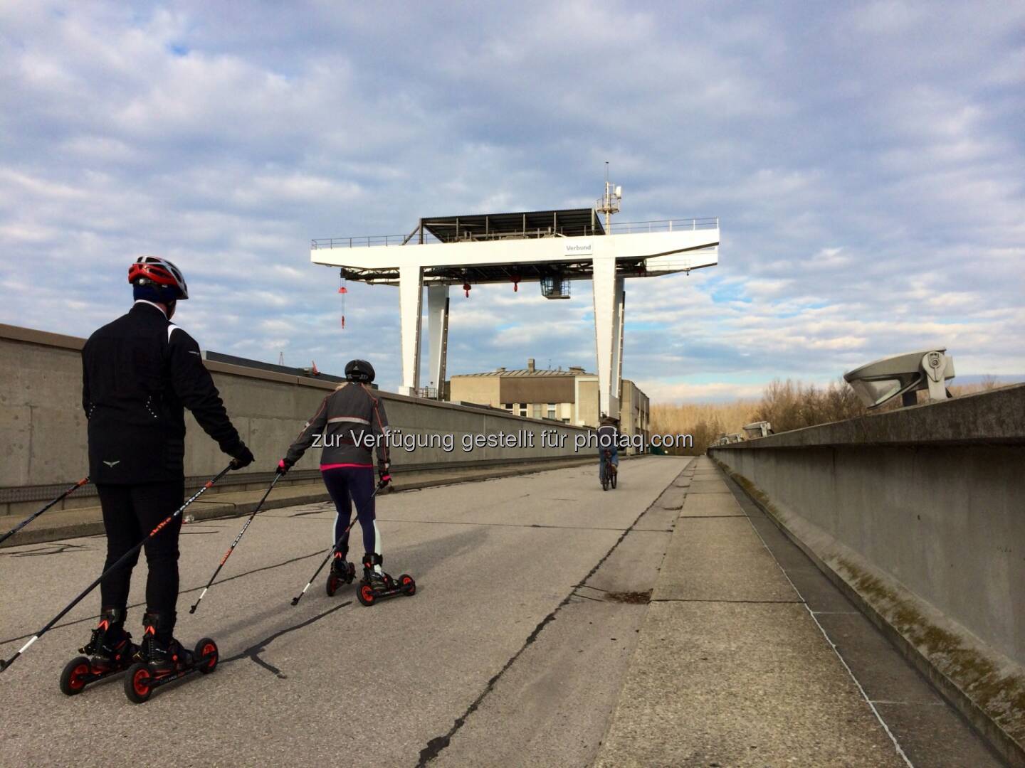 Verbund Kraftwerk Greifenstein, Skyker, Radfahrer