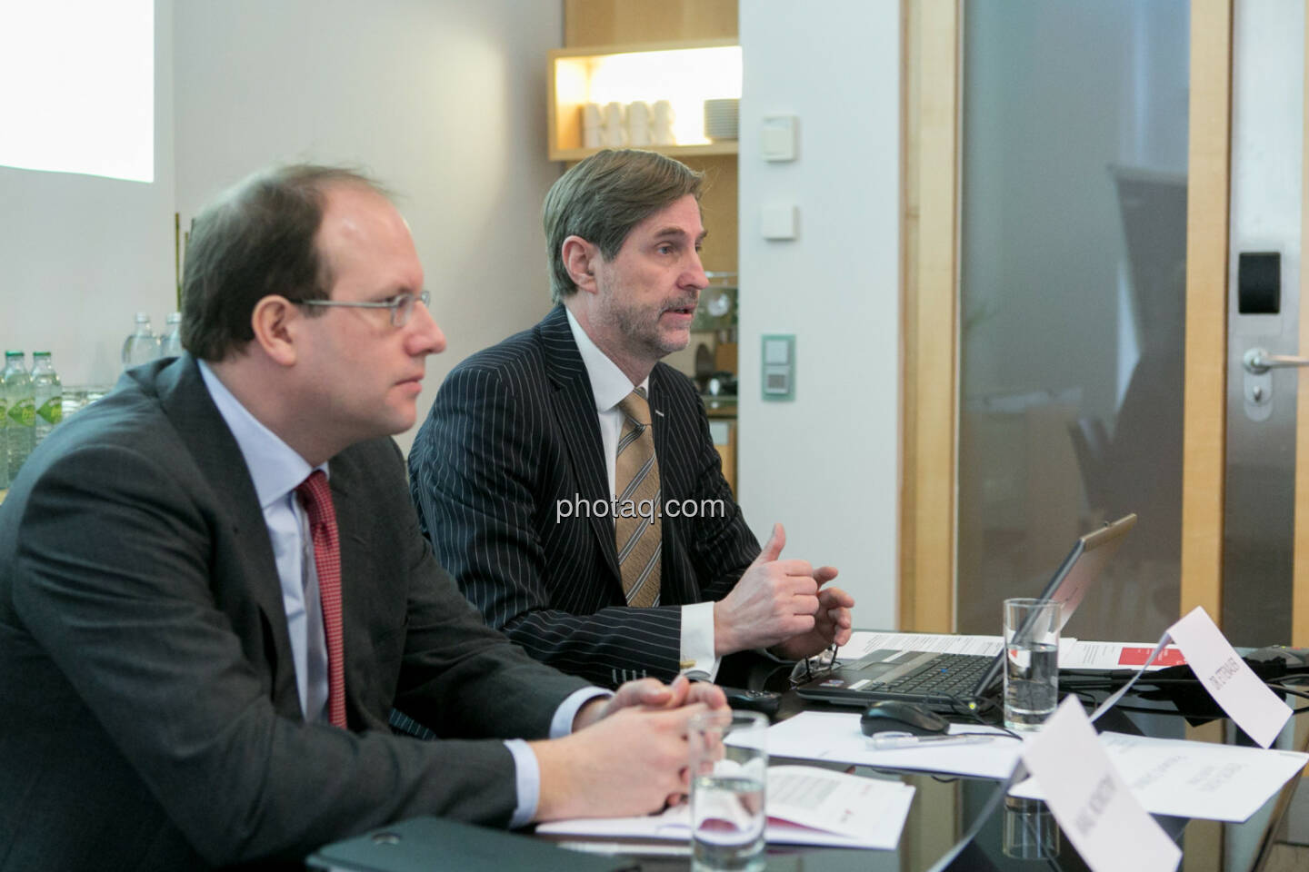 Florian Nowotny, Finanzvorstand der  CA Immo (CFO), Bruno Ettenauer, Vorstandsvorsitzender der CA Immo (CEO)