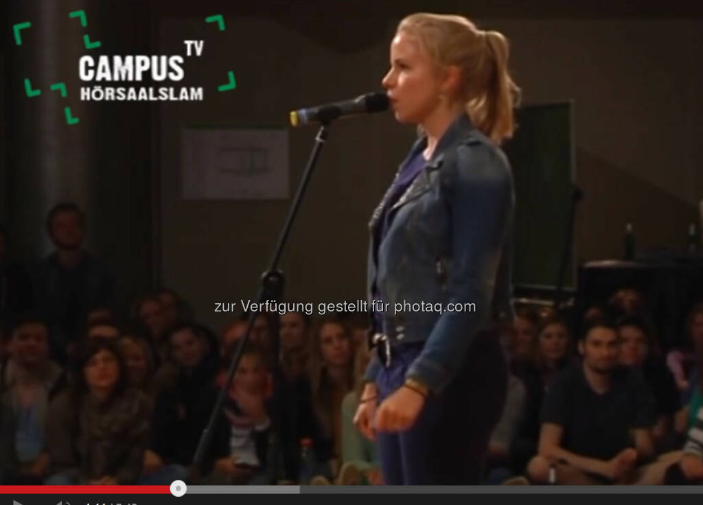 Hörsaal-Slammerin Julia Engelmann wird zum Medienhype - http://www.youtube.com/watch?v=DoxqZWvt7g8 (20.01.2014) 