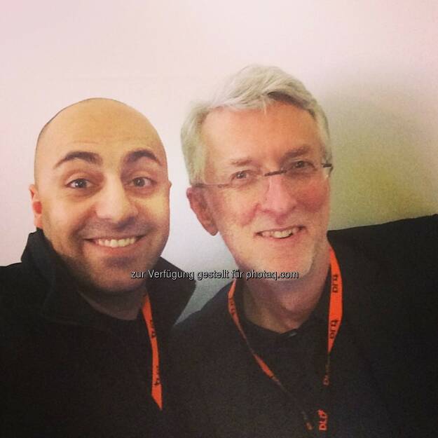 Ali Mahlodji und Jeff Jarvis, BuzzMachine, auf der DLD (Digital-Life-Design), © Ali Mahlodji (20.01.2014) 