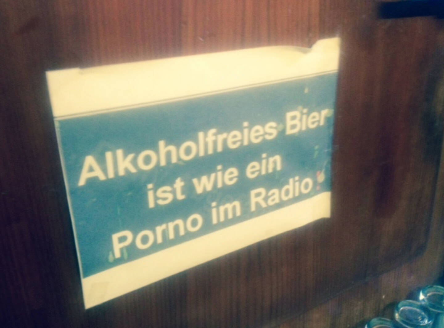 Alkoholfreies Bier ist wie ein Porno im Radio