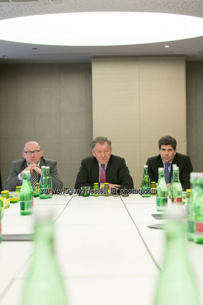 Josef Mayer (Leiter der Immofinanz-Rechtsabteilung), Eduard Zehetner (CEO Immofinanz) und Stefan Frömmel (Vorstand Aviso Zeta), © Martina Draper für Immofinanz (22.01.2014) 