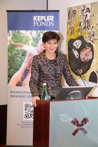 Michaela Keplinger-Mitterlehner, Generaldirektor-Stellvertreterin der RLB OÖ, beim 2. Kepler Institutional Day (Foto: Pflügl)  (24.01.2014) 