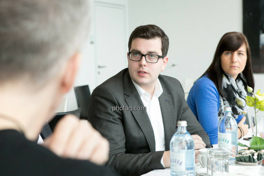 Christian Drastil, Klaus Fahrnberger (bet-at-home.com), Stephanie Bauer (voestalpine), © finanzmarktfoto.at/Martina Draper (24.01.2014) 