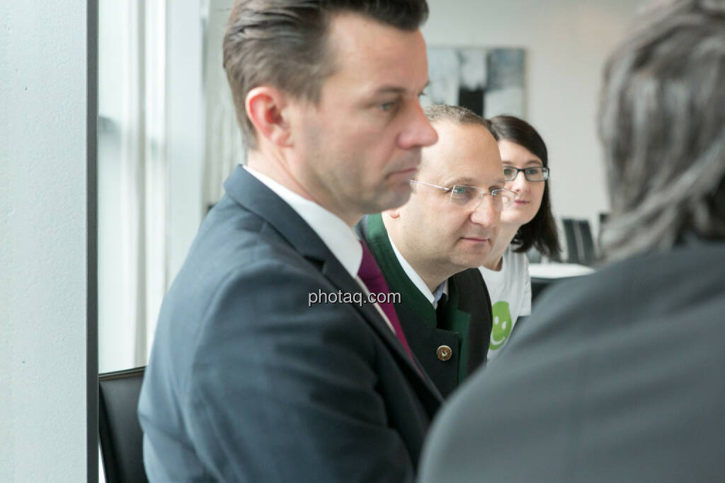 Gerhard Kürner (voestalpine), Paul Rettenbacher (THI), Susanne Trhal (Team sisu), © finanzmarktfoto.at/Martina Draper (24.01.2014) 