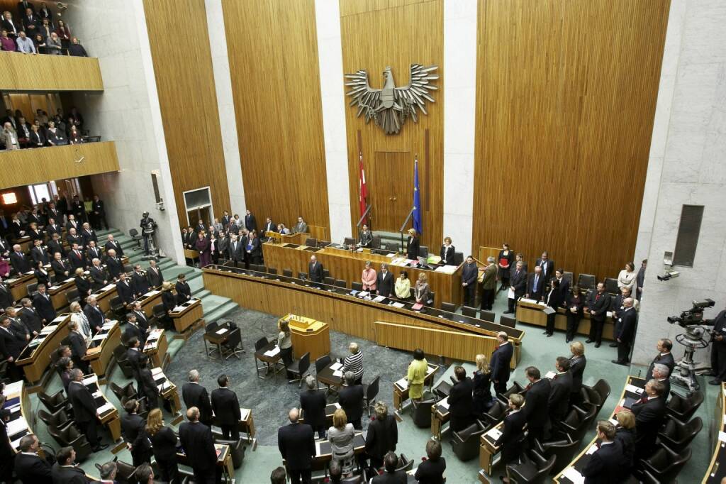 Parlament - Blick von der Galerie in den Nationalratssitzungssaal, © © Parlamentsdirektion/Mike Ranz (25.01.2014) 