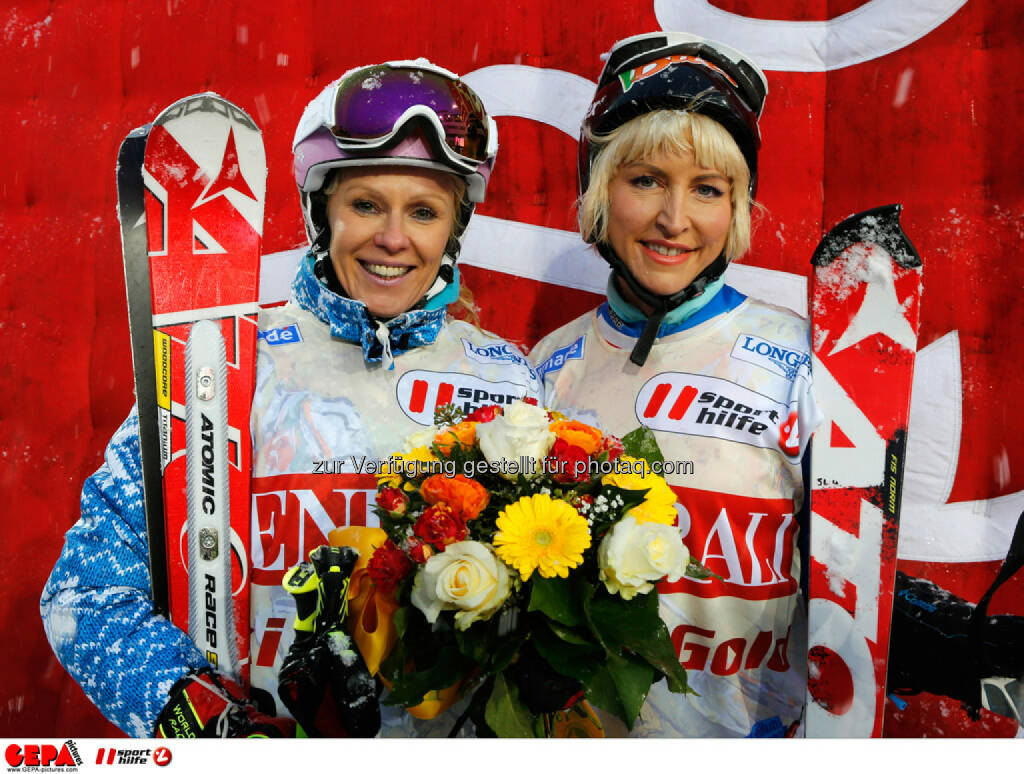 Sporthilfe Charity Race. Bild zeigt Ulrike Kriegler und Heather Mills.
Foto: GEPA pictures/ Wolfgang Grebien, © GEPA/Sporthilfe (27.01.2014) 