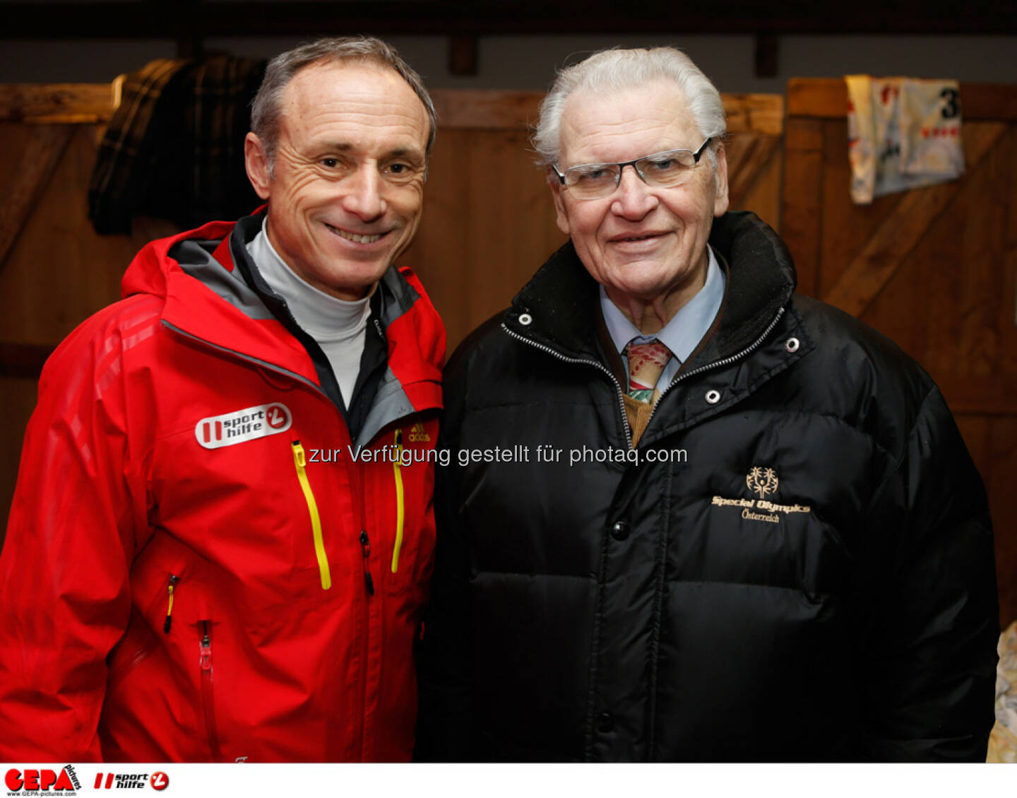 Sporthilfe Charity Race. Bild zeigt Geschaeftsfuehrer Anton Schutti (Sporthilfe) und Praesident Hermann Kroell (Special Olympics Oesterreich). Foto: GEPA pictures/ Wolfgang Grebien