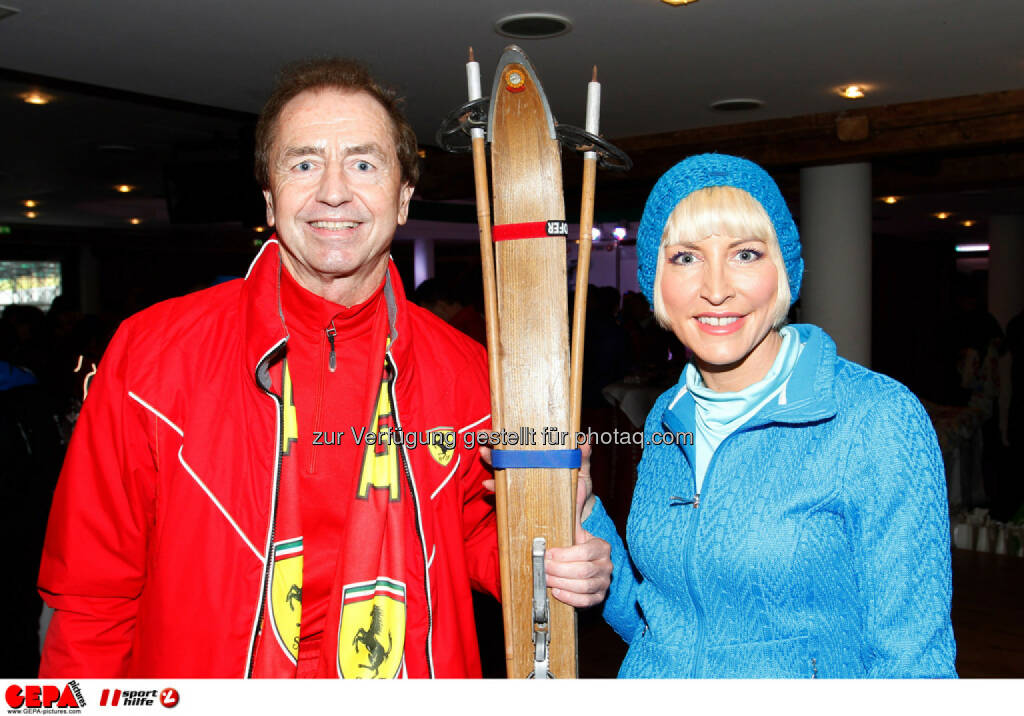 Sporthilfe Charity Race. Bild zeigt Heribert Kasper und Heather Mills. Foto: GEPA pictures/ Harald Steiner, © GEPA/Sporthilfe (27.01.2014) 