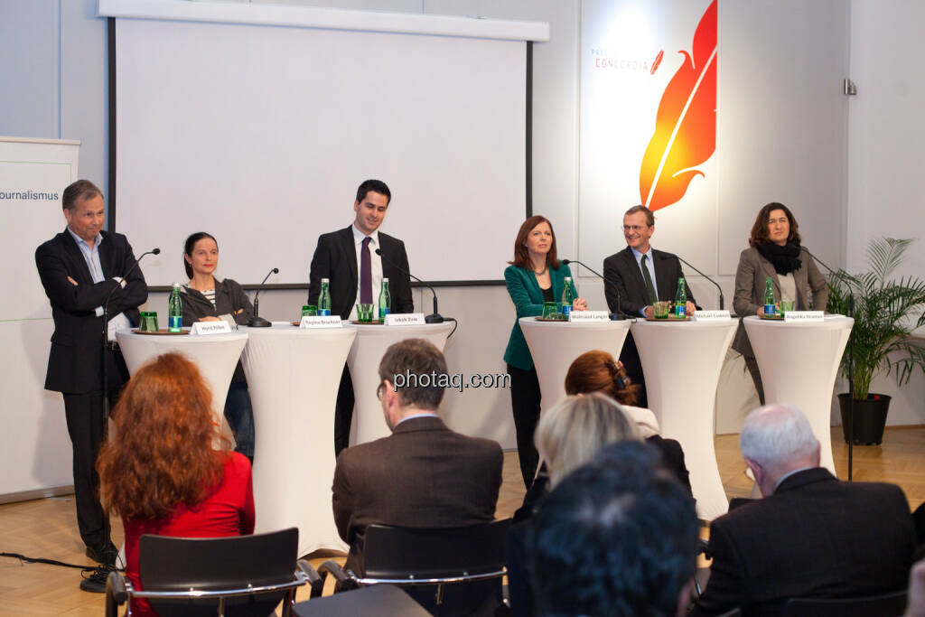 Horst Pirker, Regina Bruckner, Jakob Zirm, Waltraud Langer, Michael Csoklich, Angelika Kramer, © Michaela Mejta für finanzmarktfoto.at (30.01.2014) 