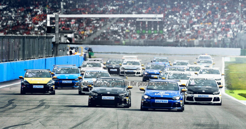 Gazprom ist 2014 exklusiver Kraftstofflieferant des weltweit einzigen Erdgas-Marken-Rennen VW Scirocco R-Cups. Fotocredit: Volkswagen Motorsport GmbH, © Aussendung (03.02.2014) 