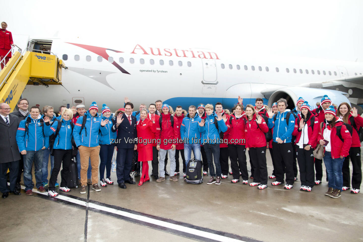 Olympiateam, Austrian Airlines Abflug Sotschi 2014