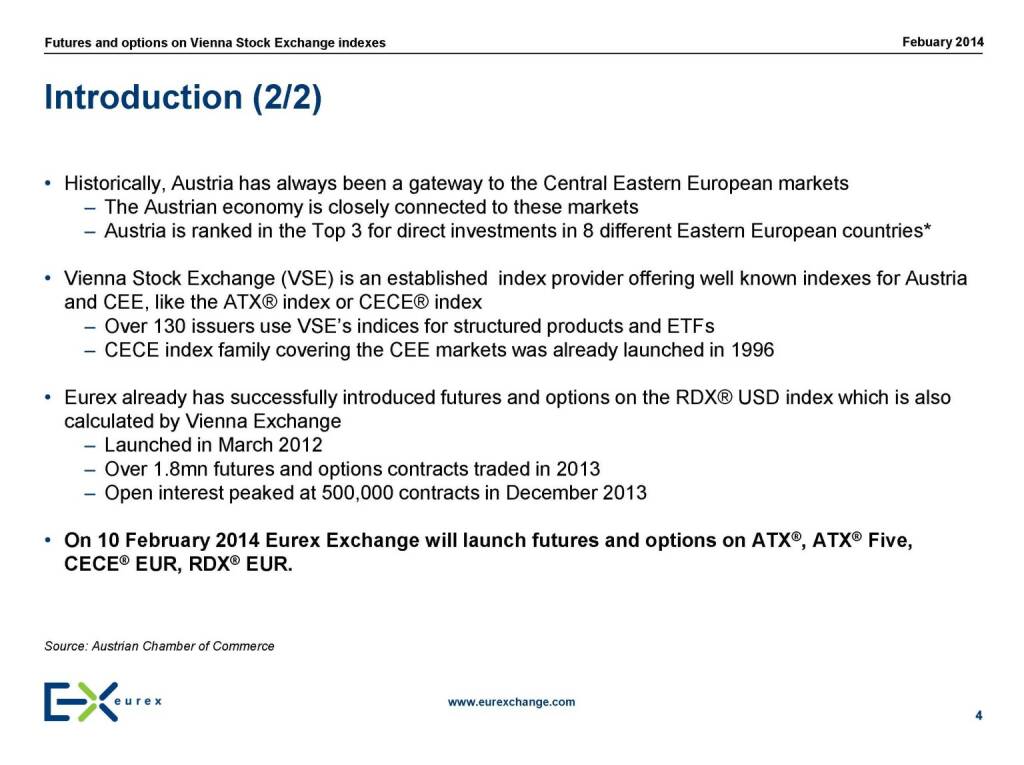 Introduction: Über Österreich, © eurexchange.com (11.02.2014) 