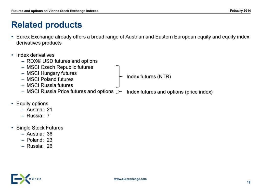 Related products, © eurexchange.com (11.02.2014) 
