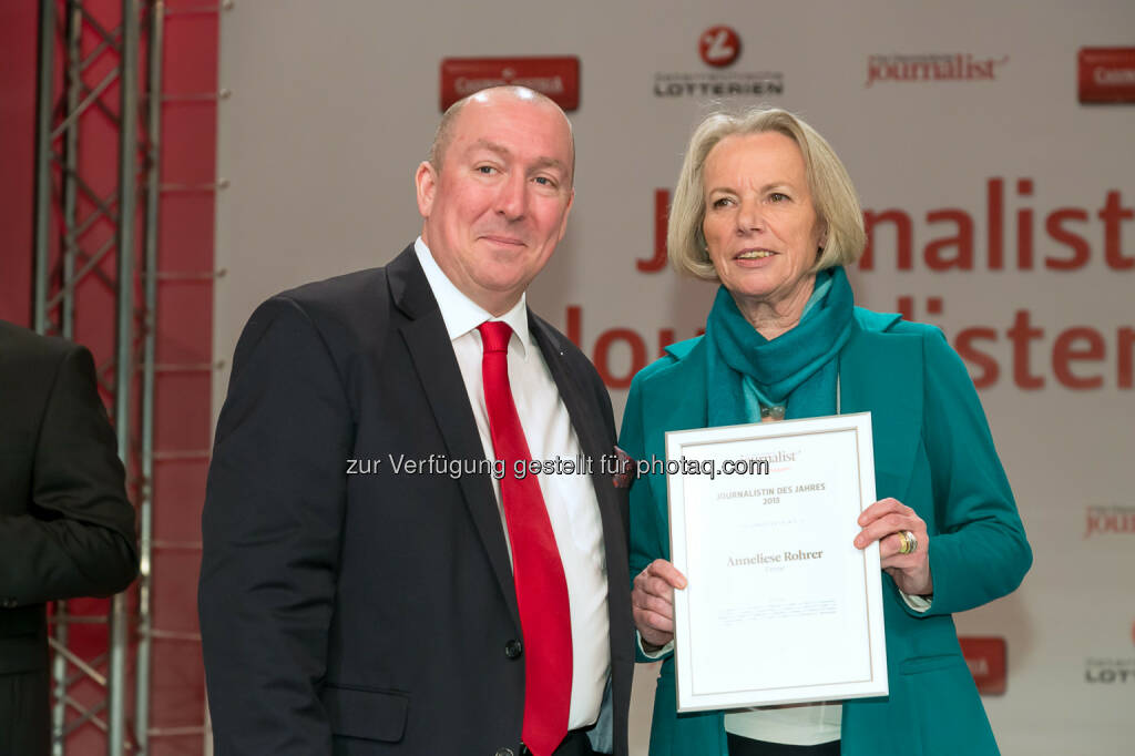 Georg Taitl (“Der Österreichische Journalist”), Anneliese Rohrer (Presse), © Der österreichische Journalist/APA-Fotoservice/Schedl (13.02.2014) 