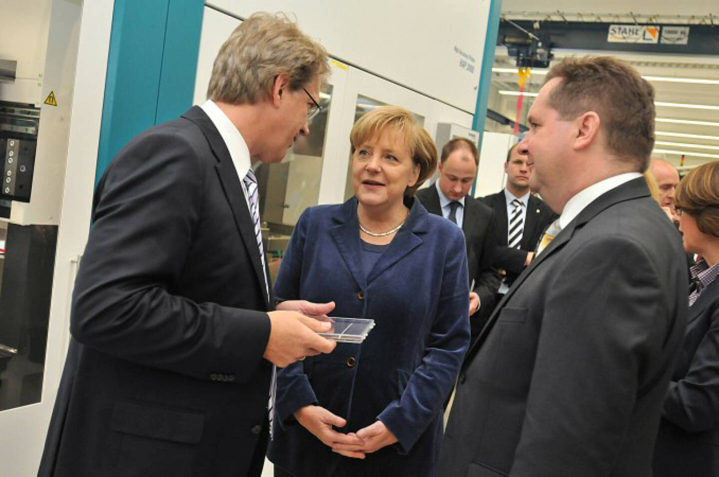 Besuch der Bundeskanzlerin Angela Merkel und Ministerpräsident Stefan Mappus, Manz AG