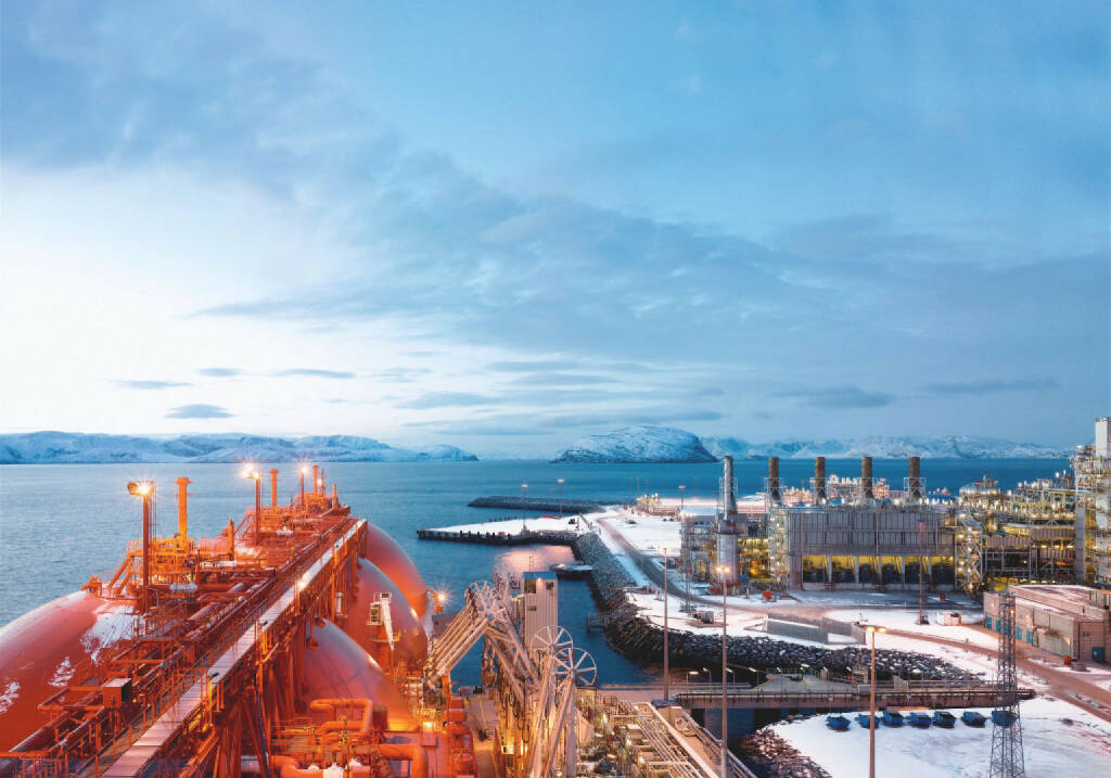 LNG-Tanker Arctic Princess übernimmt Ladung von der Erdgasverflüssigungsanlage auf der Insel Melkoya bei Hammerfest, Norwegen, Linde AG, © Linde AG (Homepage) (18.02.2014) 