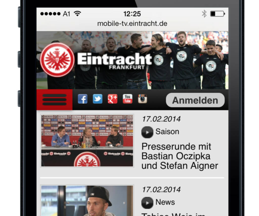 Laola1.tv erweitert seine Kooperation mit Eintracht Frankfurt: Das Multimedia-Unternehmen ist für die Erstellung der mobilen Website von „EintrachtTV“ verantwortlich. Bereits seit Oktober letzten Jahres verantwortet Laola1.tv den Betrieb der neuen offiziellen Club-TV-Präsenz des Bundesligisten (24.02.2014) 