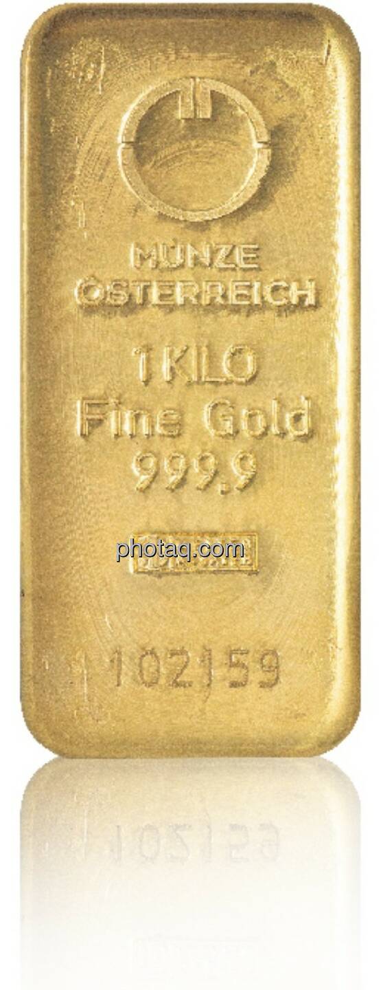 Goldbarren - Hersteller: Münze Österreich Herkunftsland: Österreich Feingewicht: 1.000g Feinheit: 999,9
