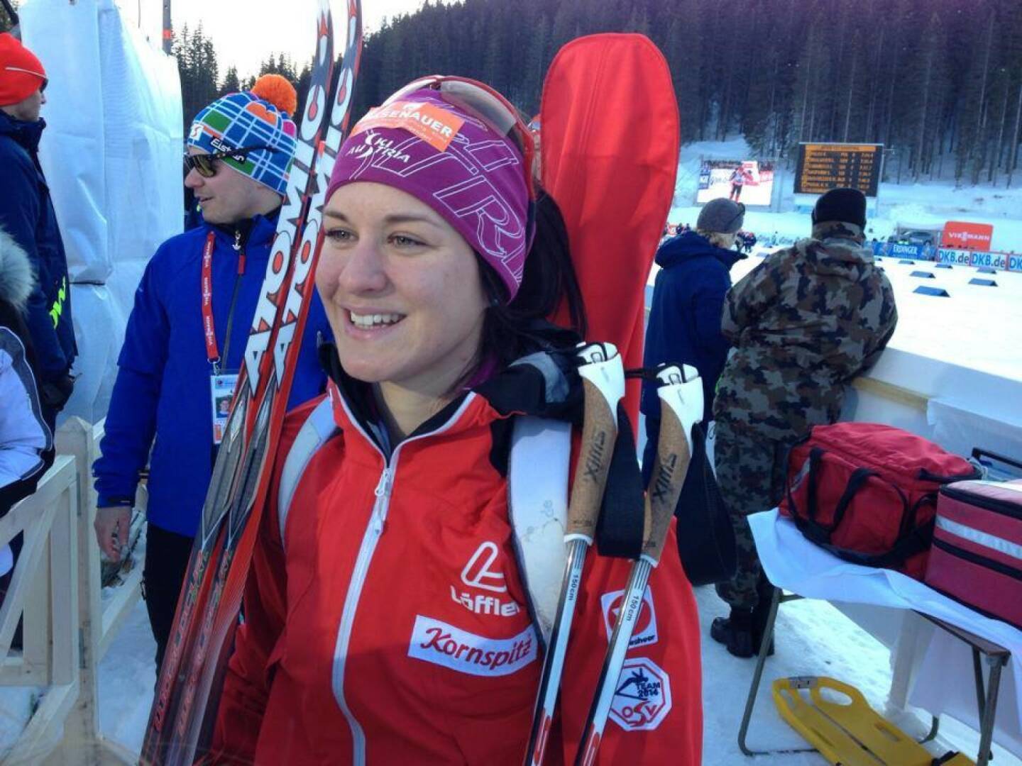 Katharina Innerhofer feierte den 1. Weltcupsieg einer Österreicherin überhaupt (6.3. Sprint Pokljuka) Bild: https://www.facebook.com/pages/ÖSV-Biathlon/175801315812050