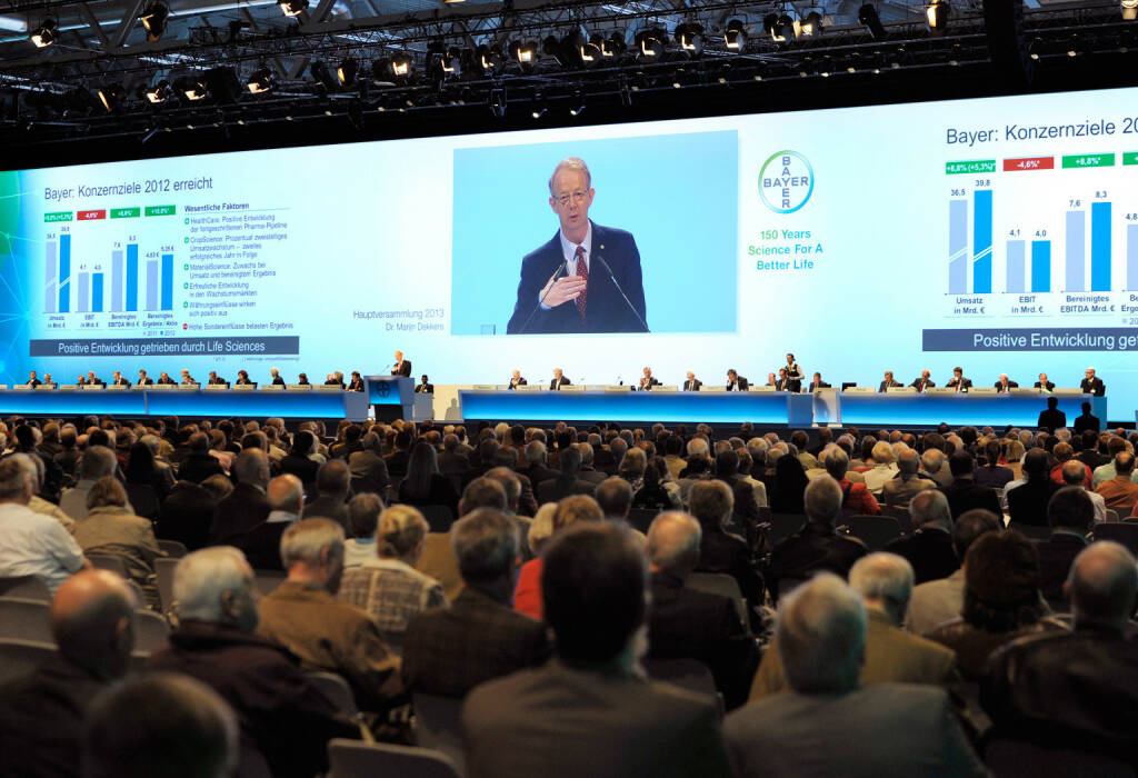 Marijn Dekkers, Vorstandsvorsitzender der Bayer AG,  Hauptversammlung 2013 

, © Die Bayer AG (Homepage) (10.03.2014) 