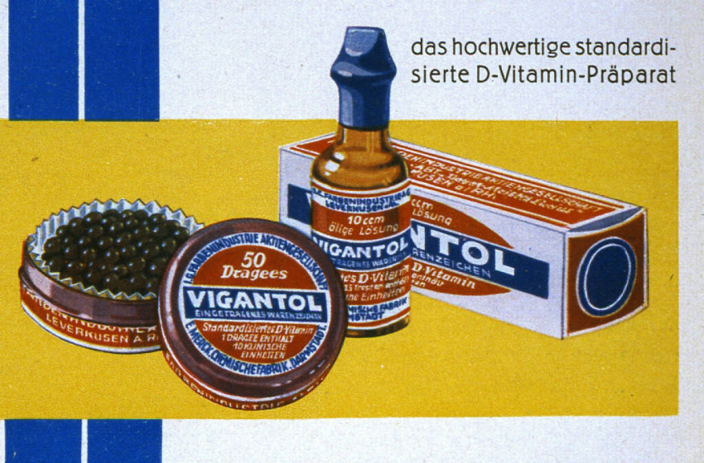 Vigantol®: Werbung, 1929, Merck-Gruppe, © Merck KGaA (Homepage) (16.03.2014) 