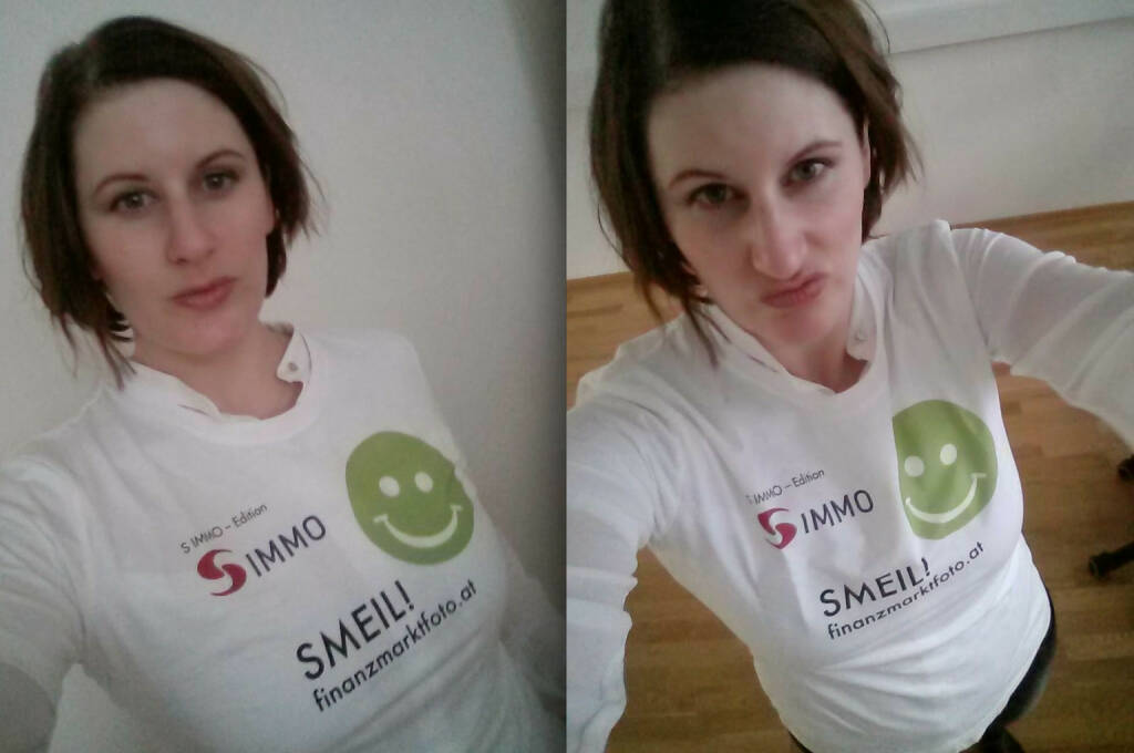 Digital Affairs Selfie Smeil: Judith Denkmayr (Shirt in der S Immo-Edition) (20.03.2014) 