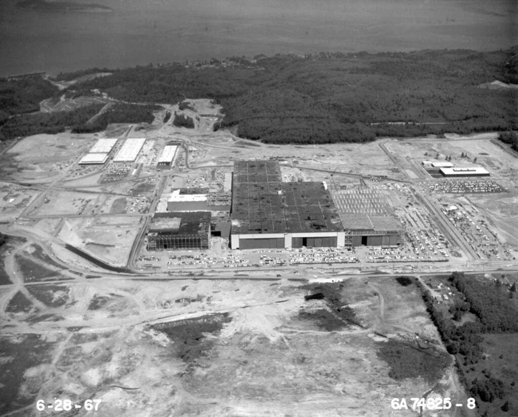 Boeing's Everett, Wash., factory building in June of 1967, Boeing Company, © Boeing Company (Homepage) (20.03.2014) 