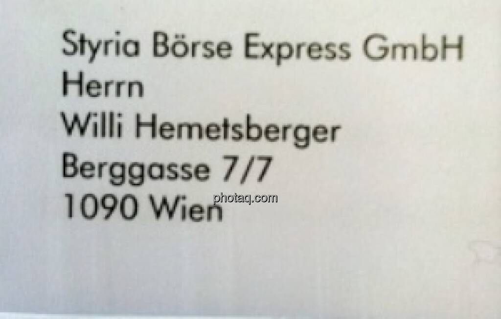 War Salzburg-340-Mio.Prüfer Willi Hemetsberger mal beim Börse Express angesiedelt? War er nicht, hat aber viel Werbepost bekommen ... (15.12.2012) 